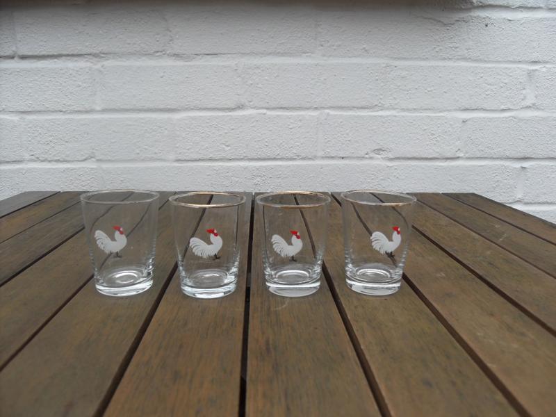 Four shot glasses