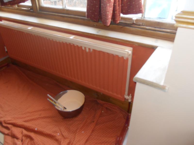 I started on the fiddly radiator